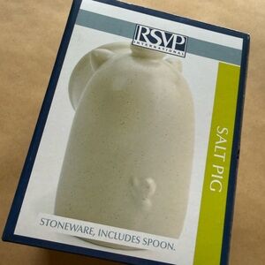 Cream Stoneware Salt Pig